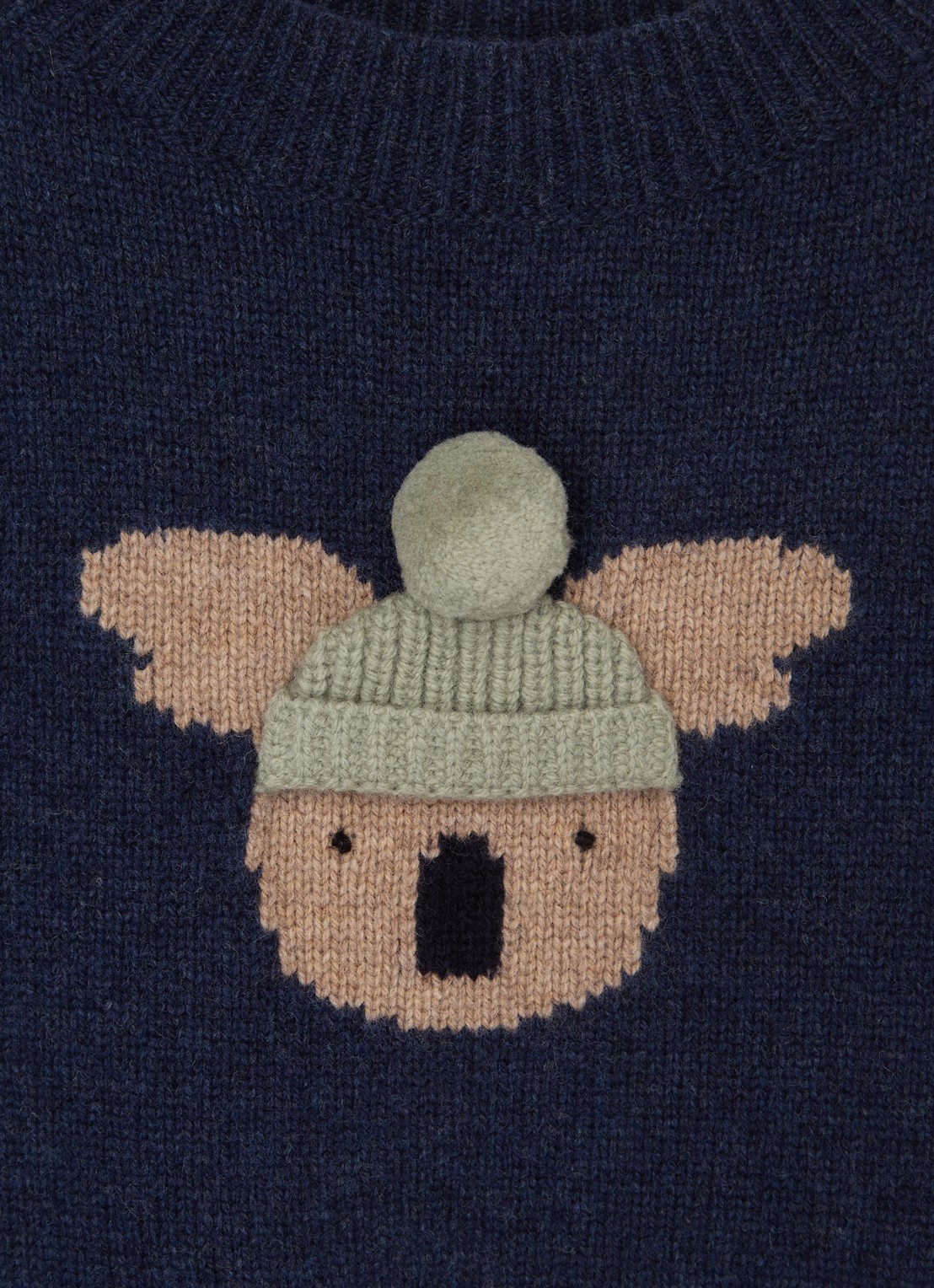 Donsje Amsterdam Denn Merino Wool Sweater | Lammy - detail 3 donkerblauw