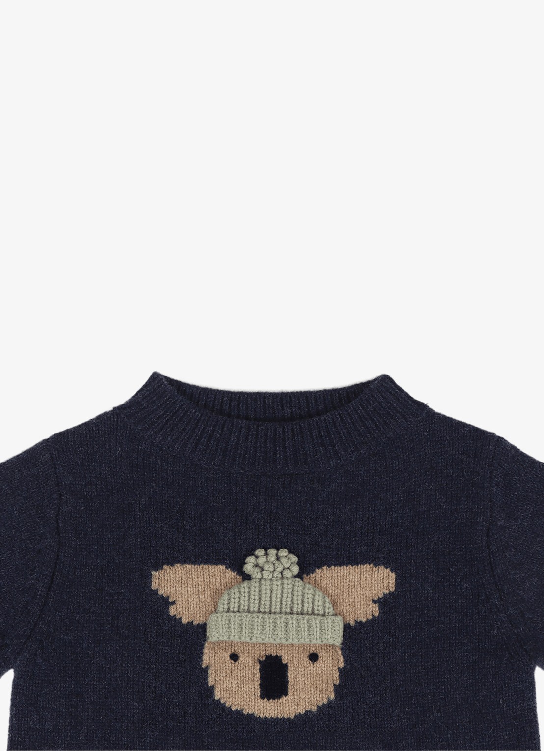 Donsje Amsterdam Denn Merino Wool Sweater | Lammy - detail 4 donkerblauw