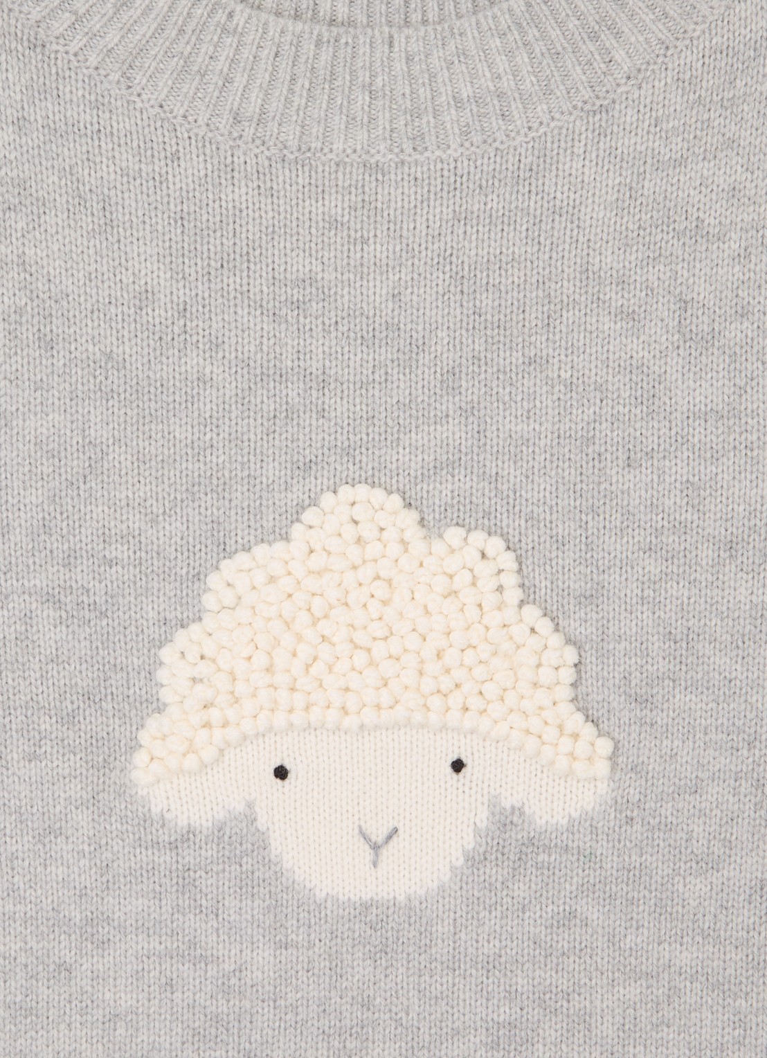 Donsje Amsterdam Denn Merino Wool Sweater | Lammy - detail lichtgrijs