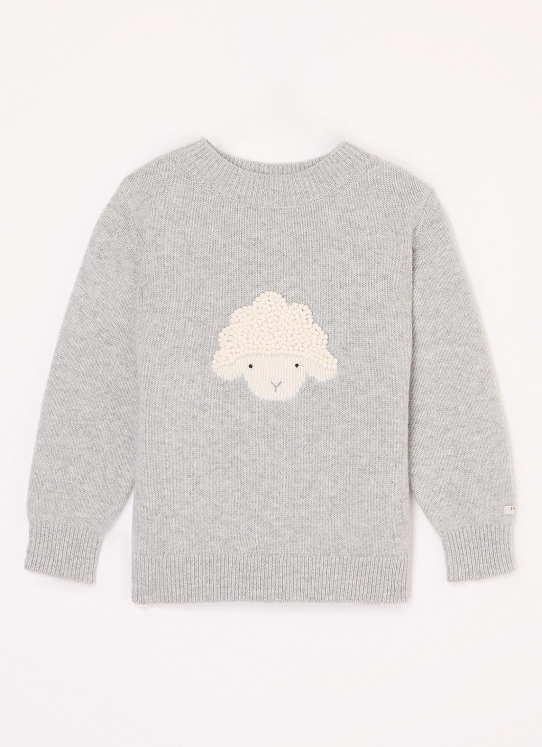 Donsje Amsterdam Denn Merino Wool Sweater | Lammy - voorkant 2 lichtgrijs