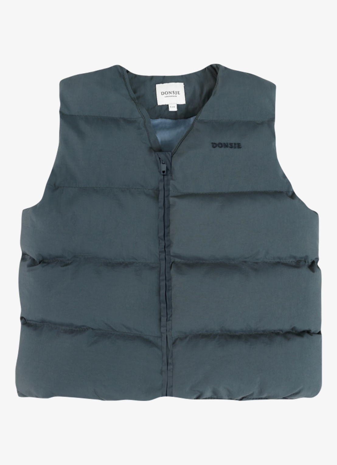 Donsje Amsterdam Dimri bodywarmer met logo - voorkant 2 donkerblauw