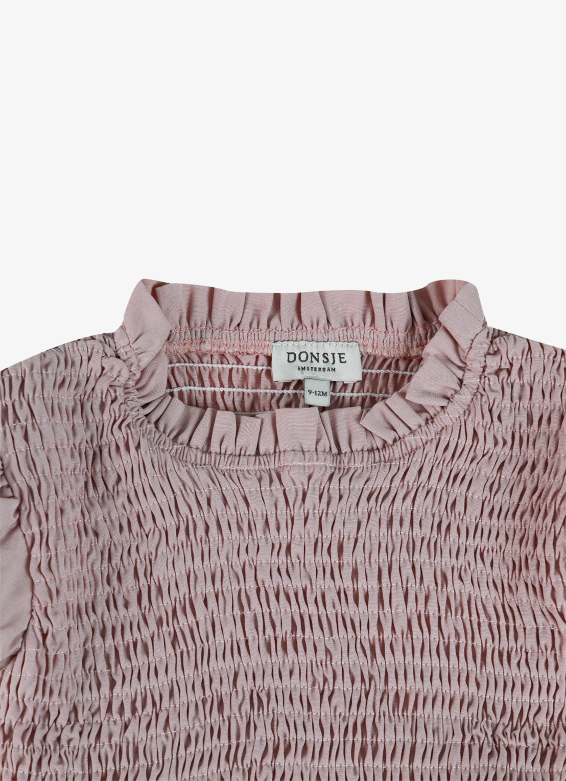 Donsje Amsterdam Eledor romper met smockwerk - detail 2 roze