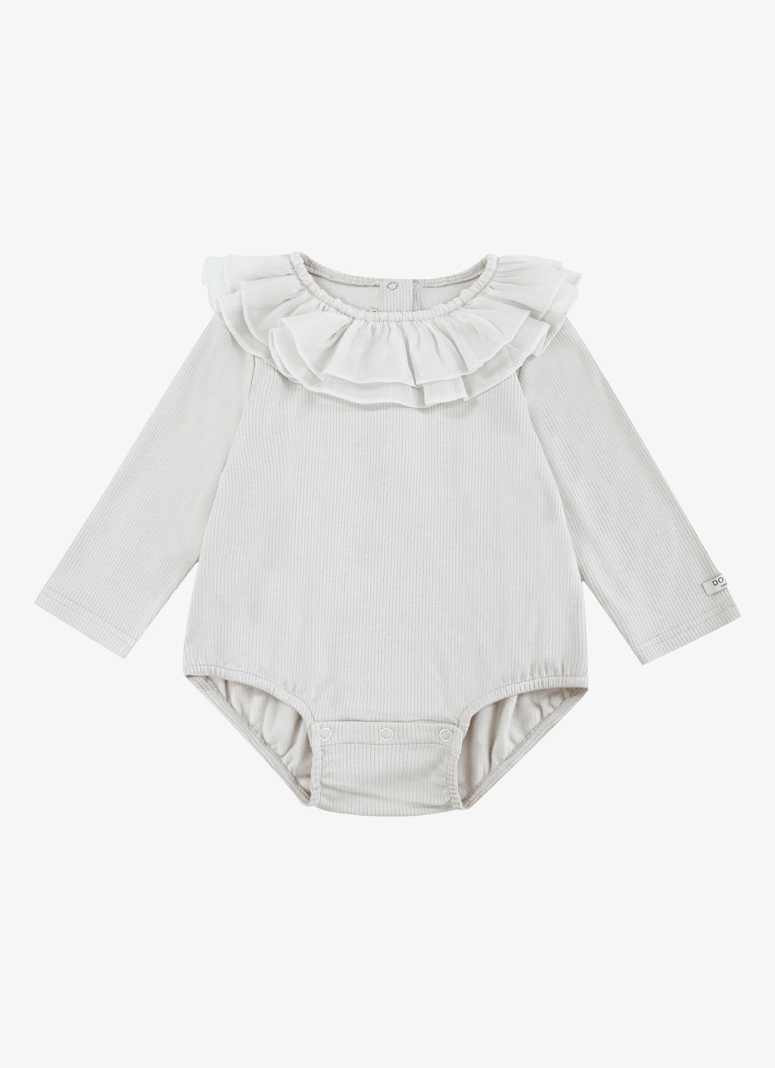 Donsje Amsterdam Fabien romper met volant - voorkant beige