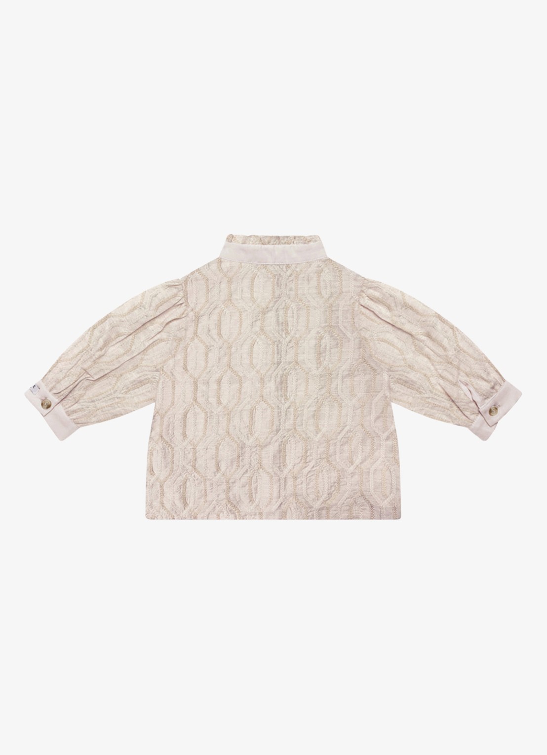 Donsje Amsterdam Fini blouse met structuur - achterkant 3 beige