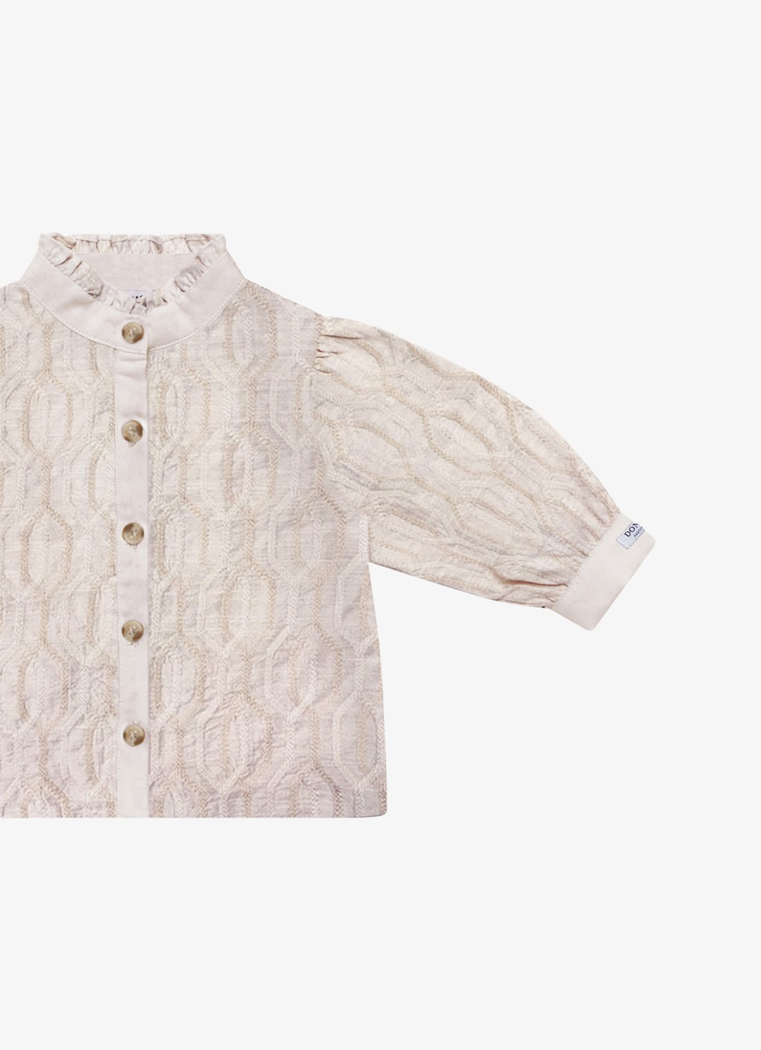 Donsje Amsterdam Fini blouse met structuur - detail 4 beige