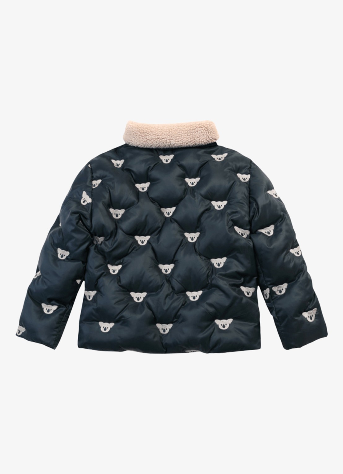 Donsje Amsterdam Florus gewatteerd jack met print - achterkant blauw