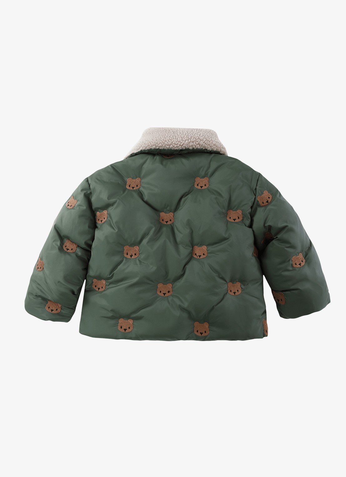 Donsje Amsterdam Florus pufferjas met print - achterkant 8 groen