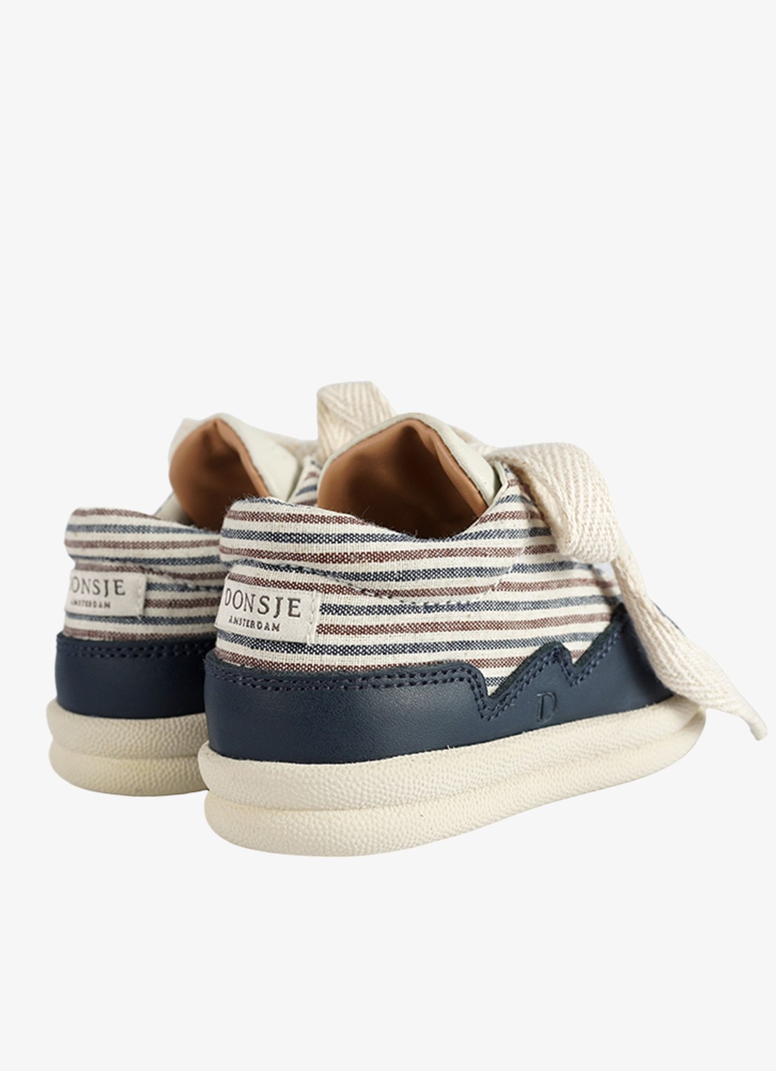 Donsje Amsterdam Hansy sneaker van leer - achterkant 4 donkerblauw