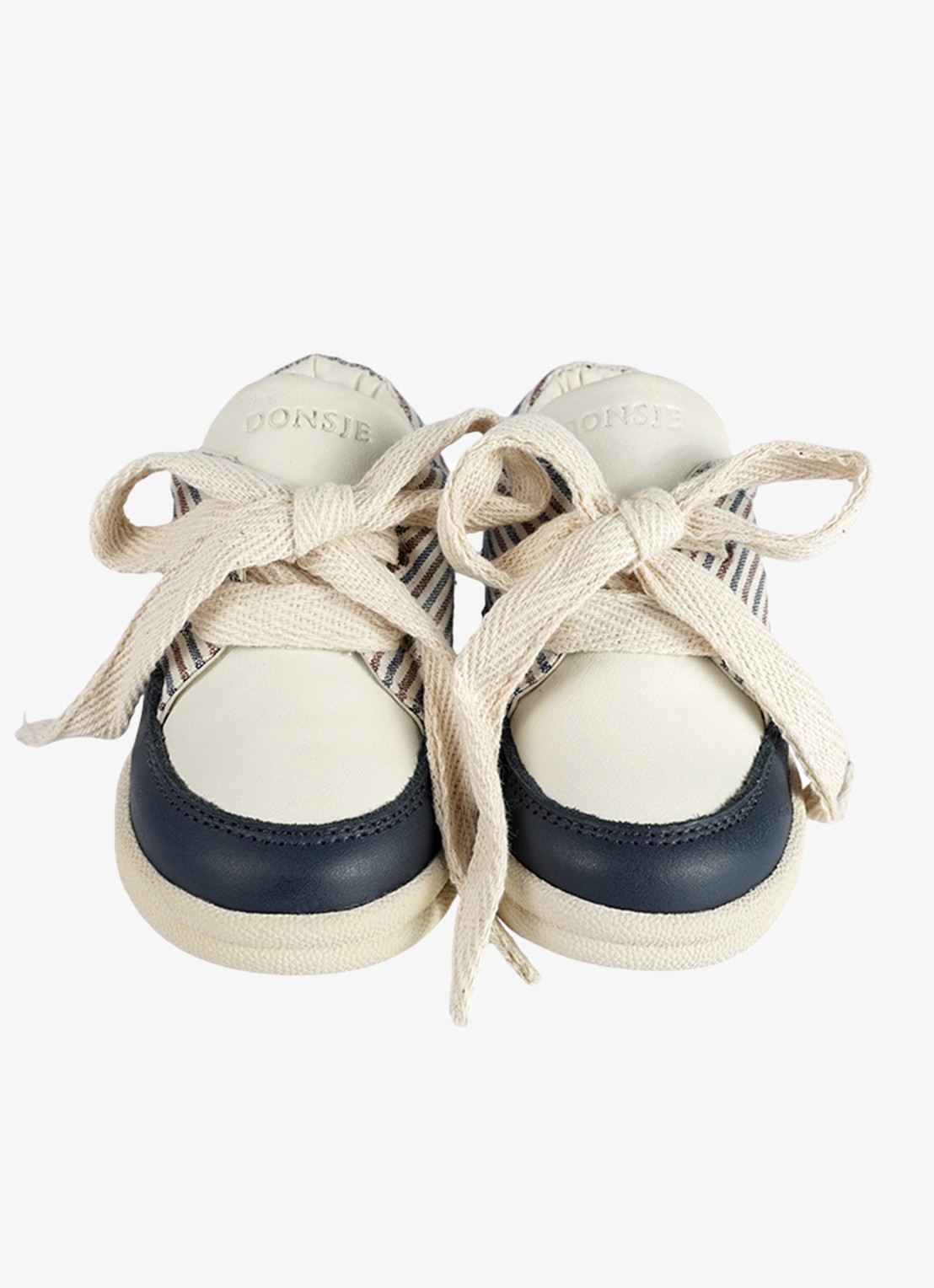 Donsje Amsterdam Hansy sneaker van leer - detail donkerblauw