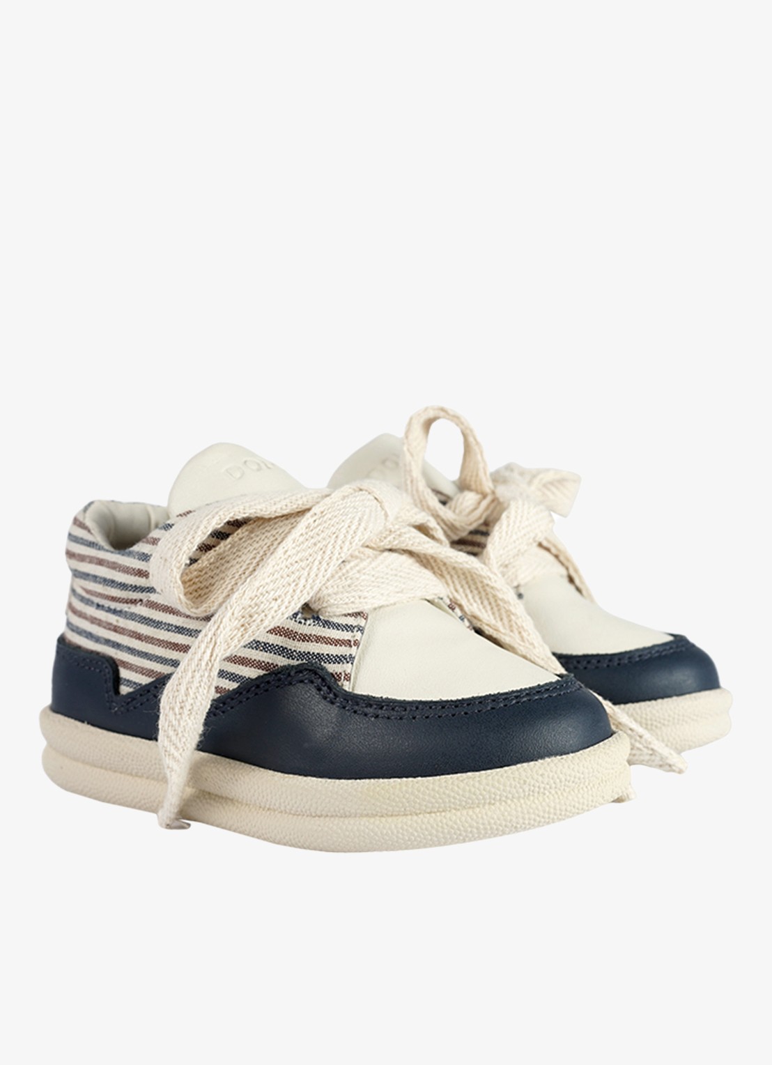 Donsje Amsterdam Hansy sneaker van leer - voorkant 3 donkerblauw