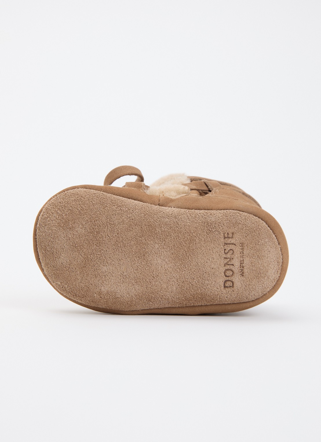 Donsje Amsterdam Inuk babyschoentje van leer - detail 4 cognac