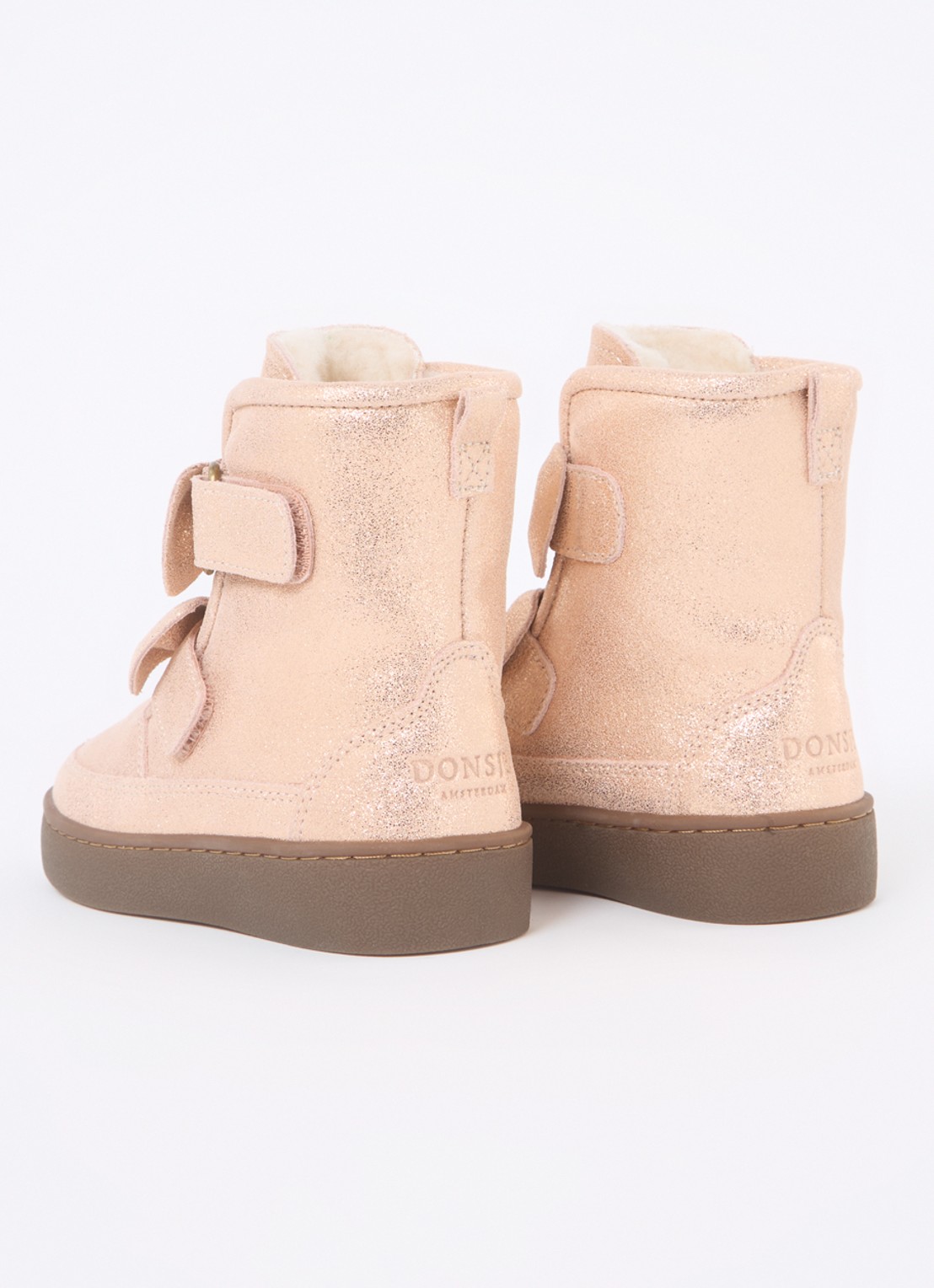 Donsje Amsterdam Isa Exclusive Lining enkellaarsje van suède - achterkant 8 oudroze