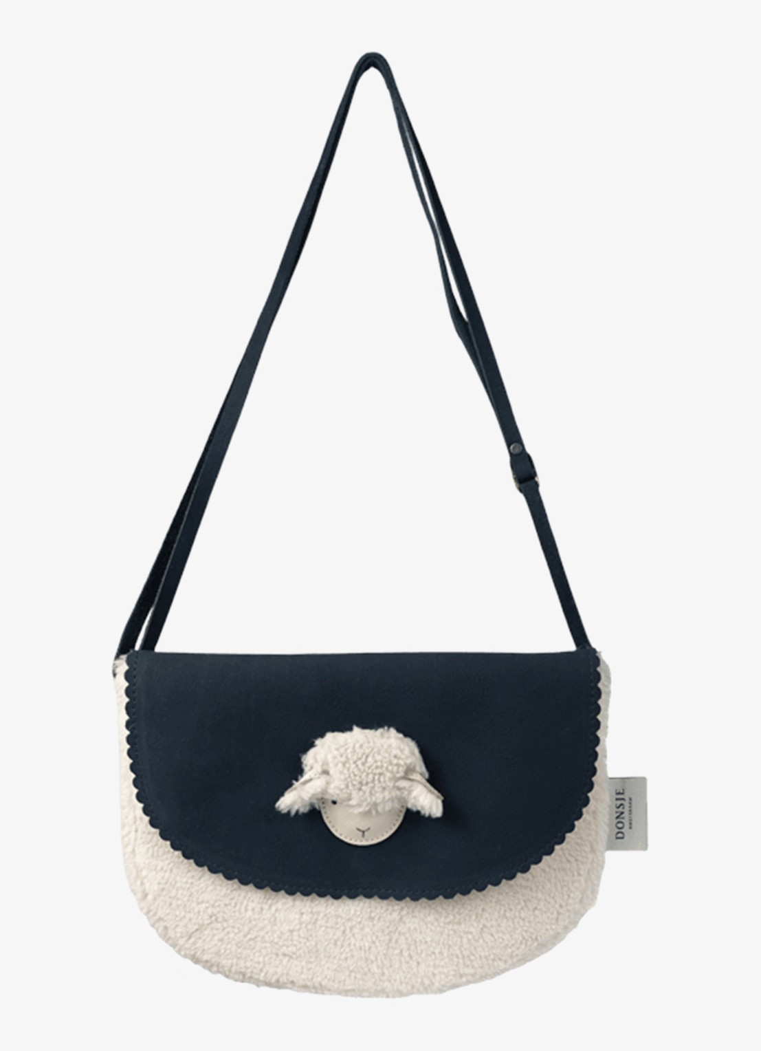 Donsje Amsterdam Ismay crossbody tas - achterkant donkerblauw