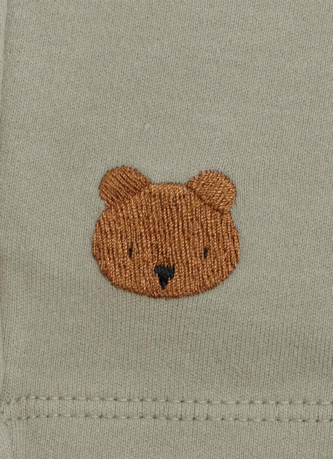 Donsje Amsterdam Ithri Bear straight fit korte joggingbroek van katoen - detail 4 groen