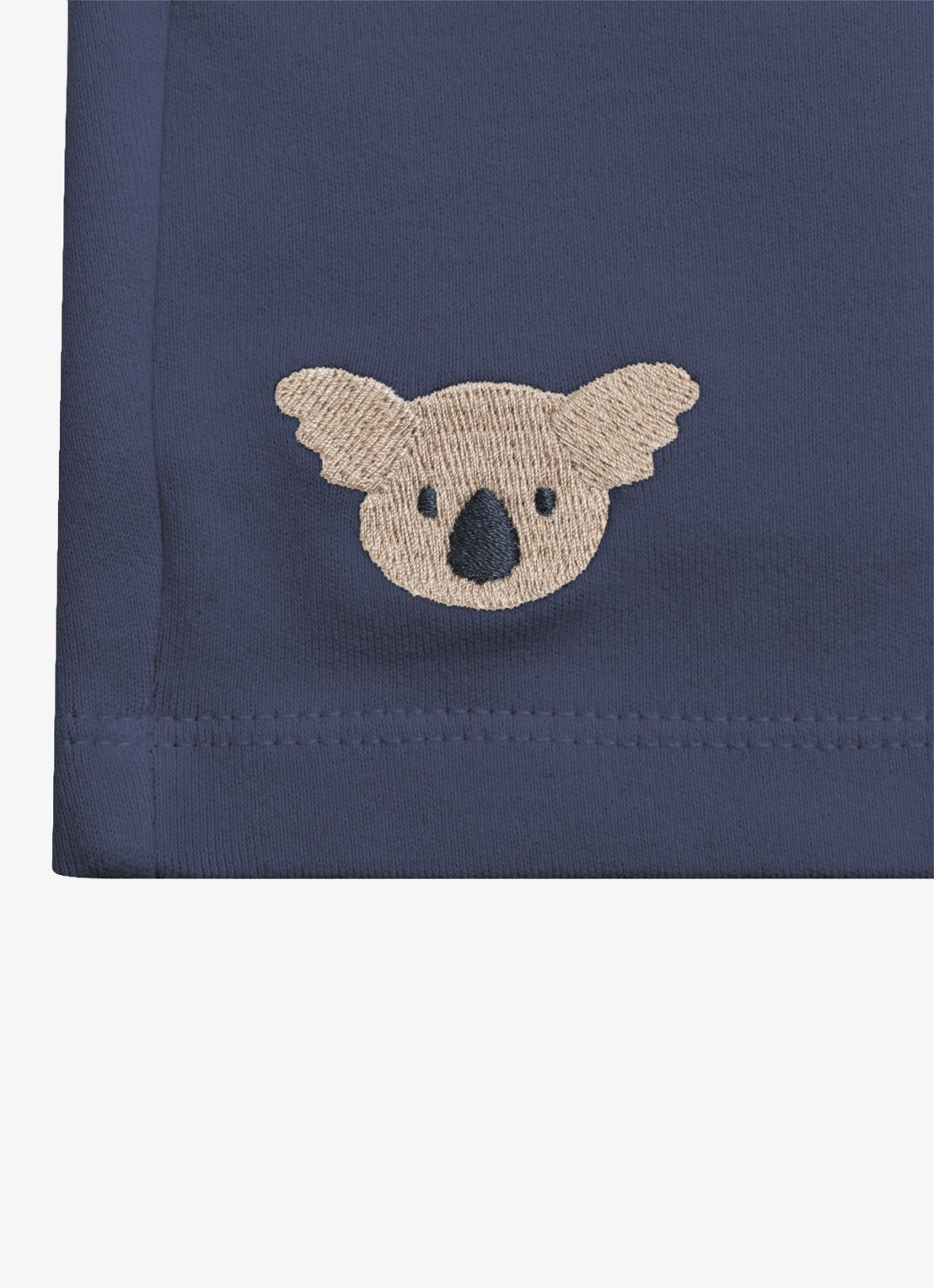 Donsje Amsterdam Ithri Koala straight fit korte joggingbroek van katoen - detail 3 donkerblauw