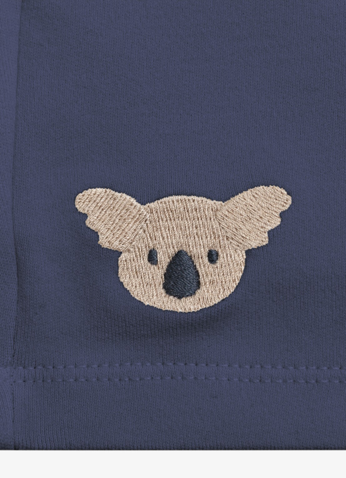 Donsje Amsterdam Ithri Koala straight fit korte joggingbroek van katoen - detail 4 donkerblauw
