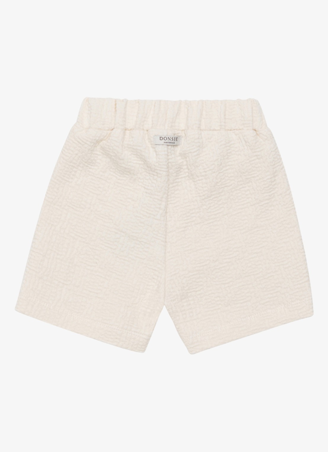 Donsje Amsterdam Ithri Palm Tree straight fit korte joggingbroek van katoen - achterkant wit
