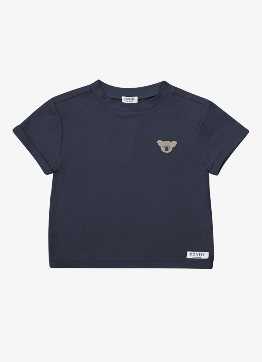 Donsje Amsterdam Jarne Koala t-shirt van katoen  - voorkant 5 donkerblauw