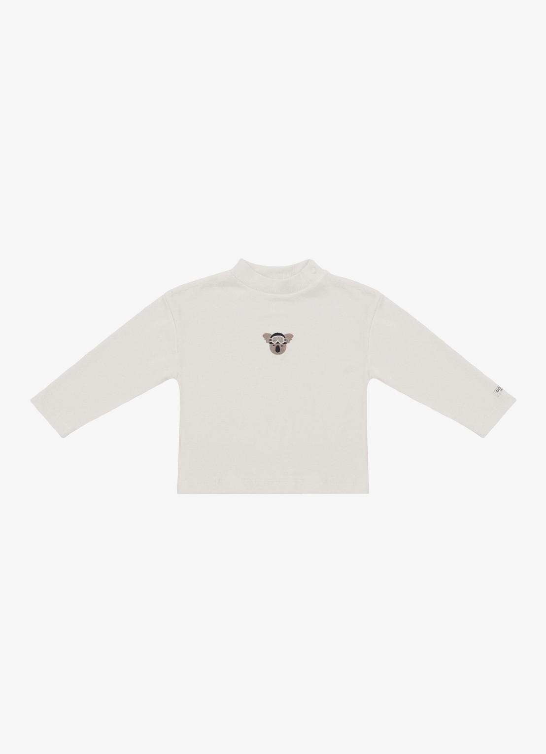 Donsje Amsterdam Jensie Ski Koala top met borduring - voorkant beige