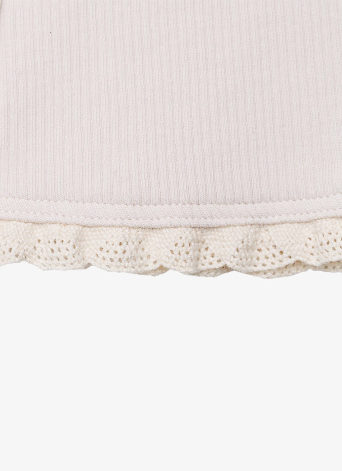 Donsje Amsterdam Jentje flared ribgebreide broek - detail 2 oudroze