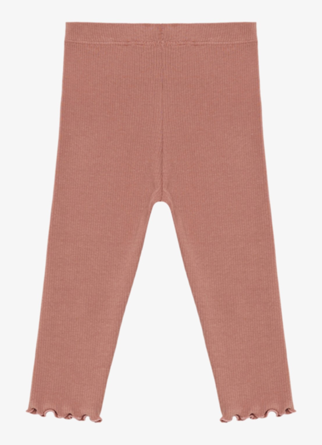 Donsje Amsterdam Joline ribgebreide legging in katoenblend - achterkant 5 oudroze
