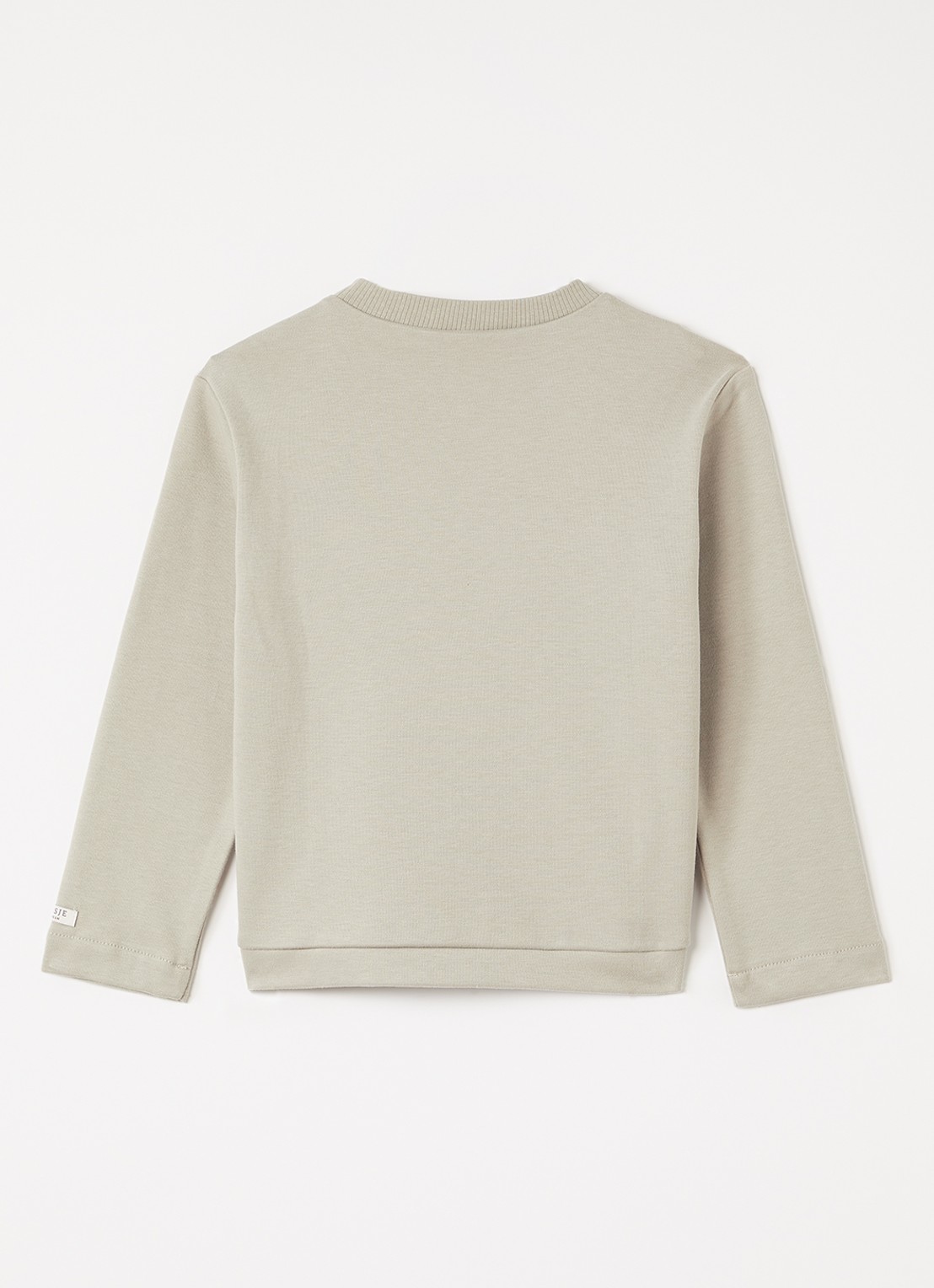 Donsje Amsterdam Jorijn longsleeve met borduring - voorkant 2 lindegroen