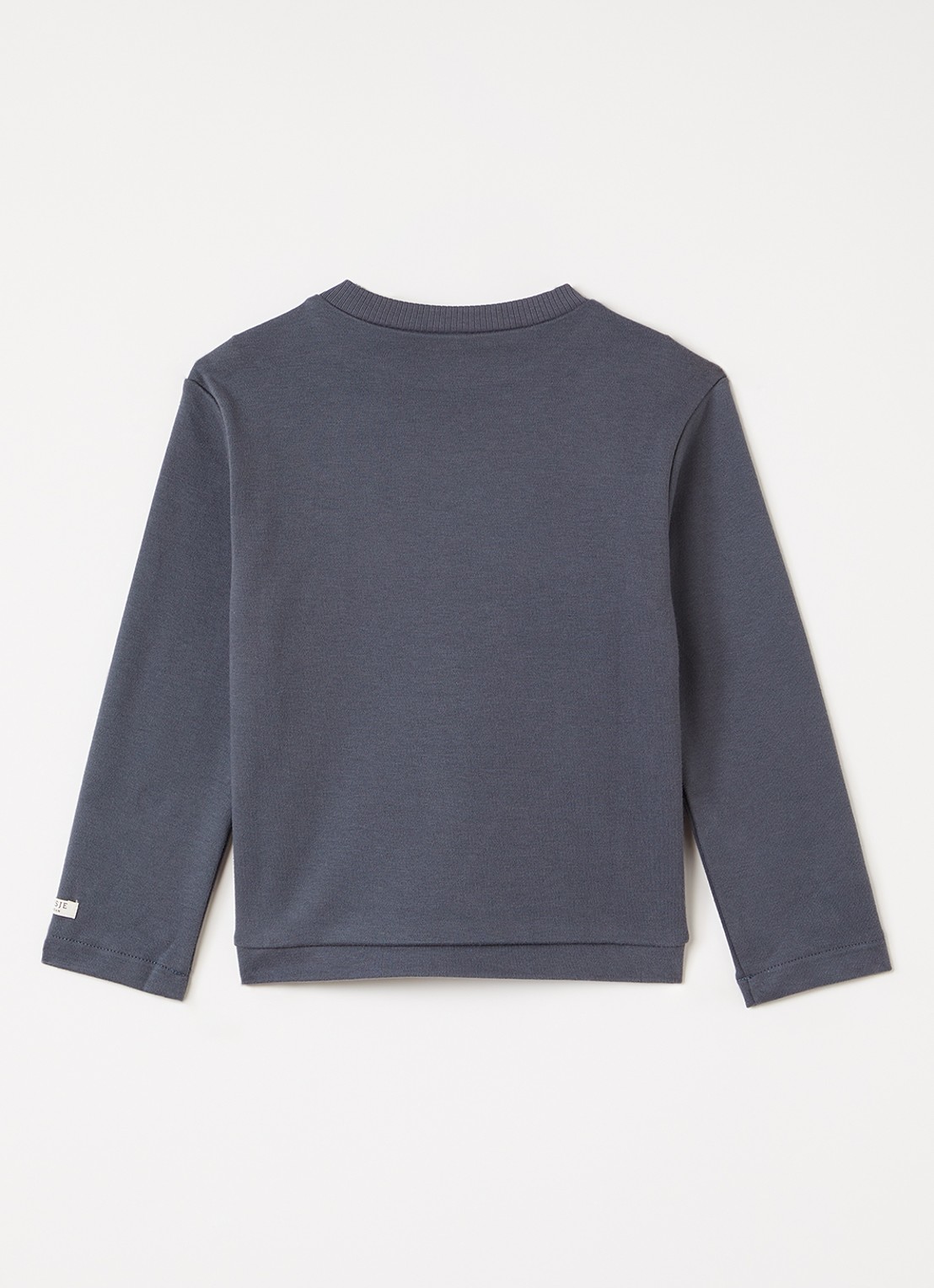 Donsje Amsterdam Jorijn longsleeve met borduring - voorkant 3 donkergrijs