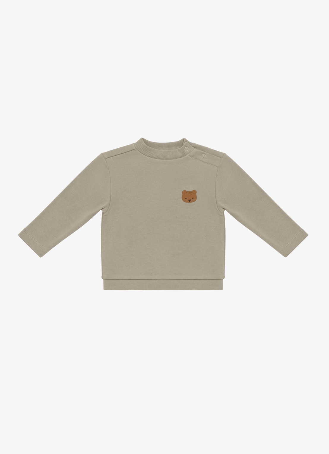 Donsje Amsterdam Jorijn sweater met borduring - voorkant 2 beige