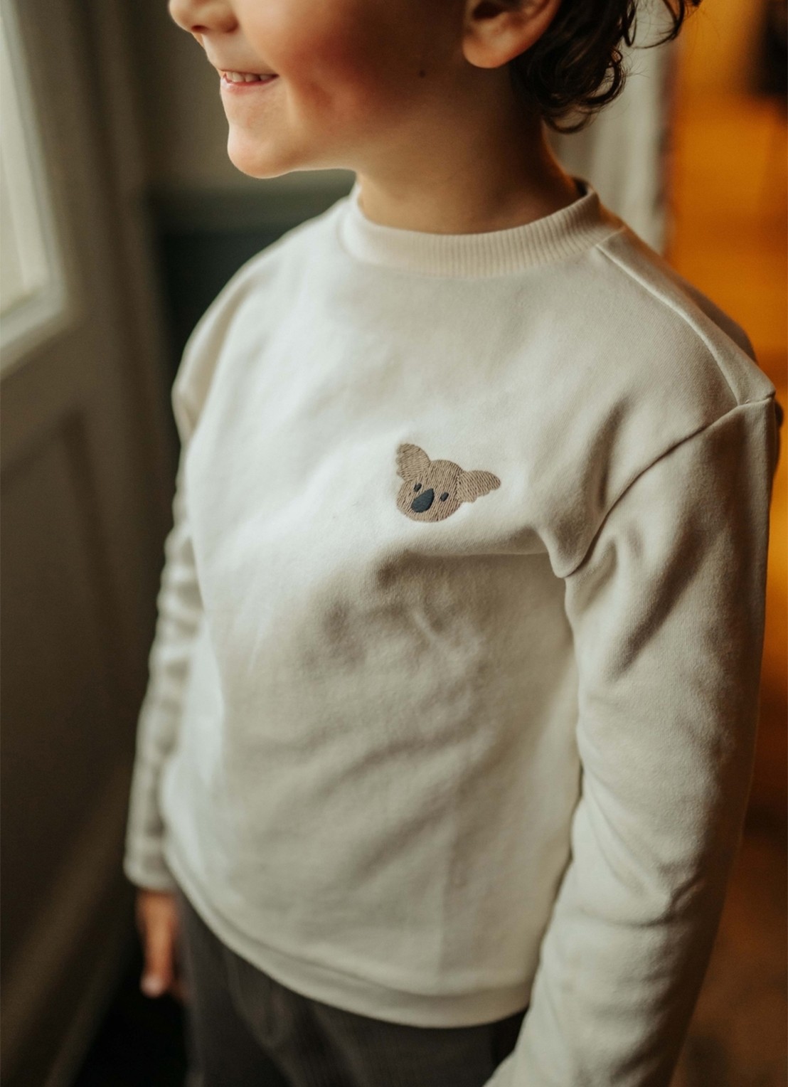 Donsje Amsterdam Jorijn sweater van katoen - voorkant 2 beige
