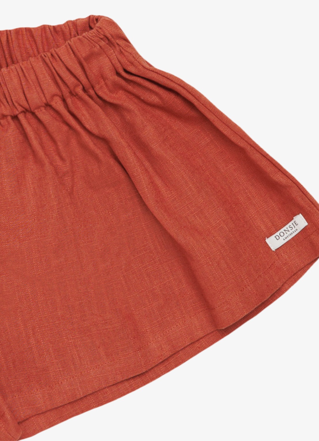 Donsje Amsterdam Jorin korte broek in linnenblend - detail lichtroze