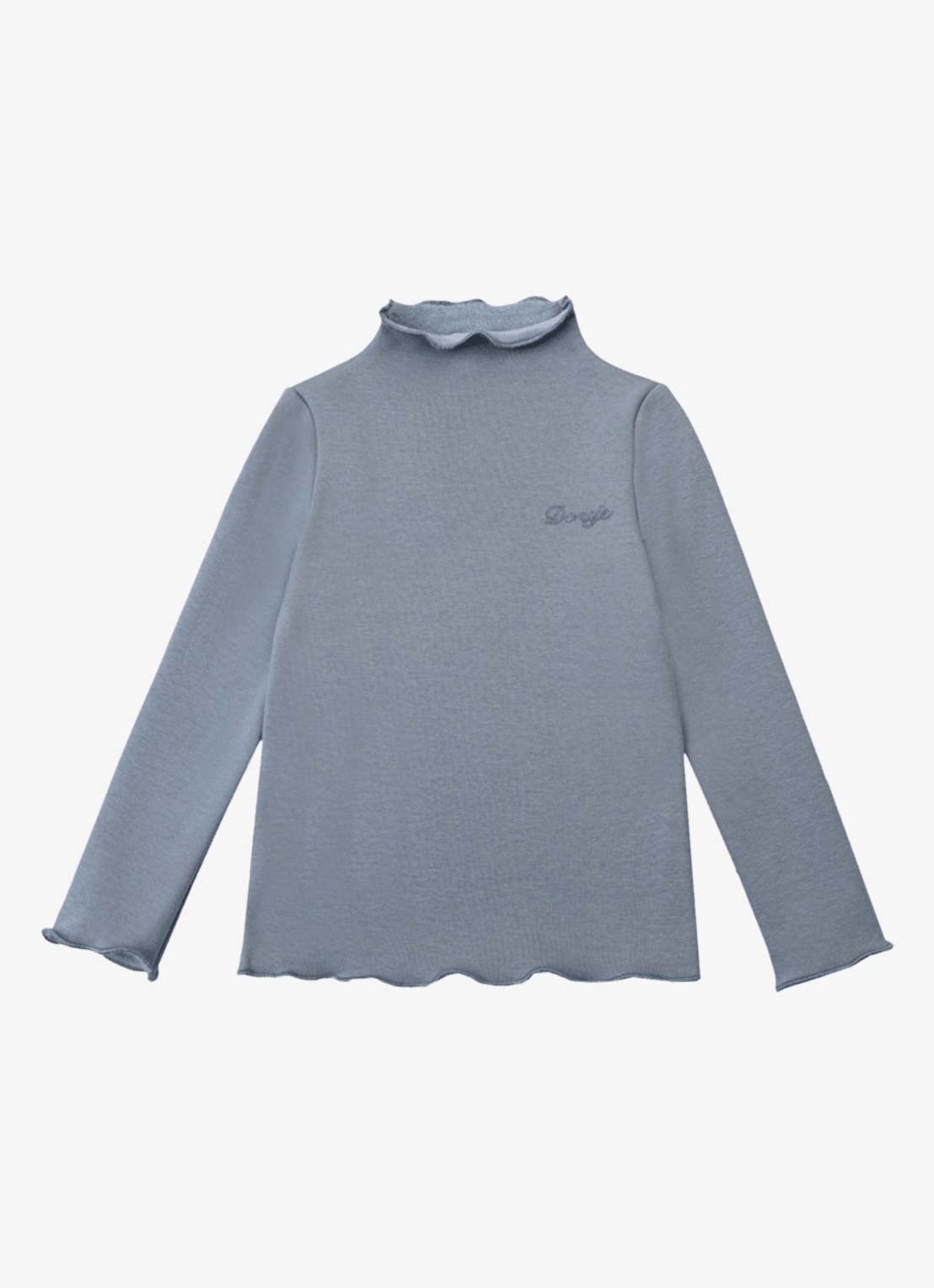 Donsje Amsterdam Jotte longsleeve met logoborduring - voorkant 4 blauw