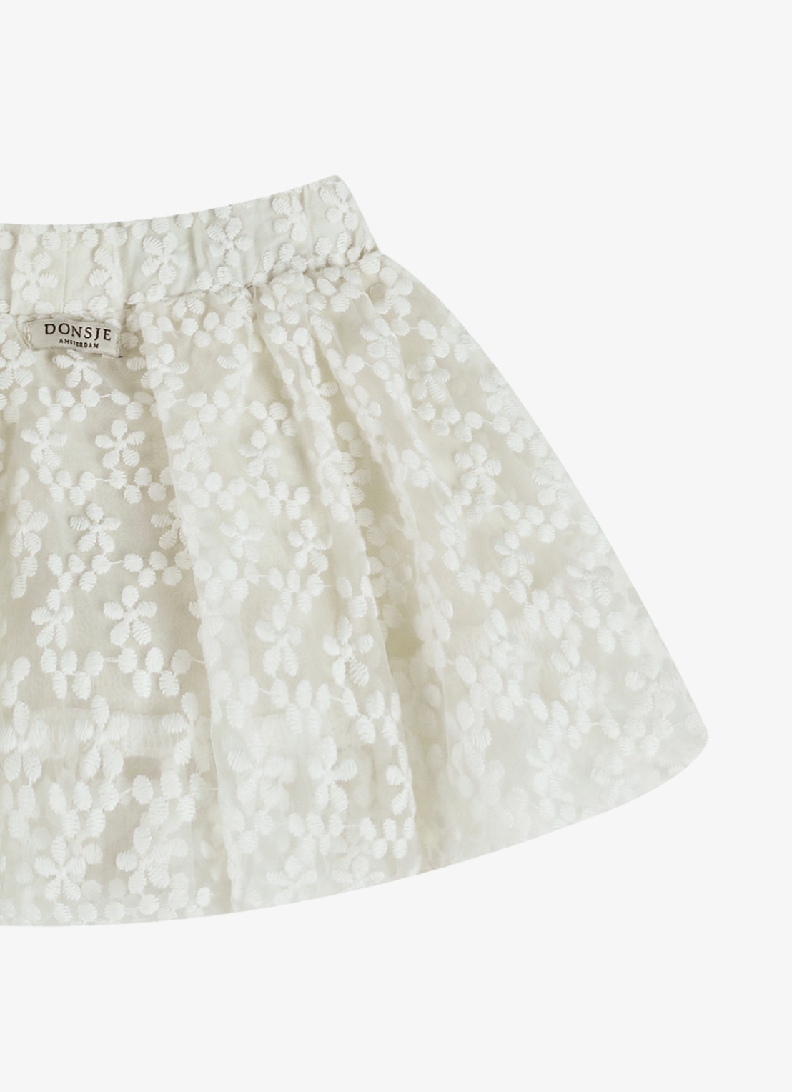 Donsje Amsterdam Justine rok met broderie - detail 4 wit