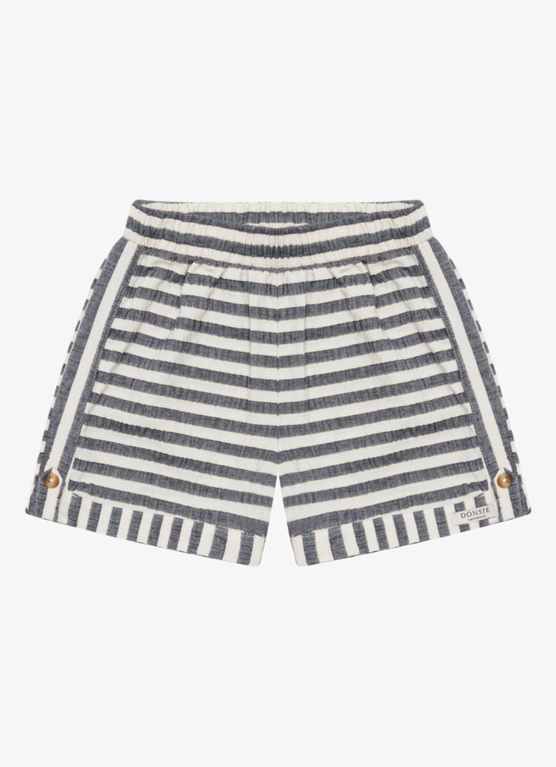 Donsje Amsterdam Kaatio korte broek in katoenblend - voorkant 3 donkerblauw