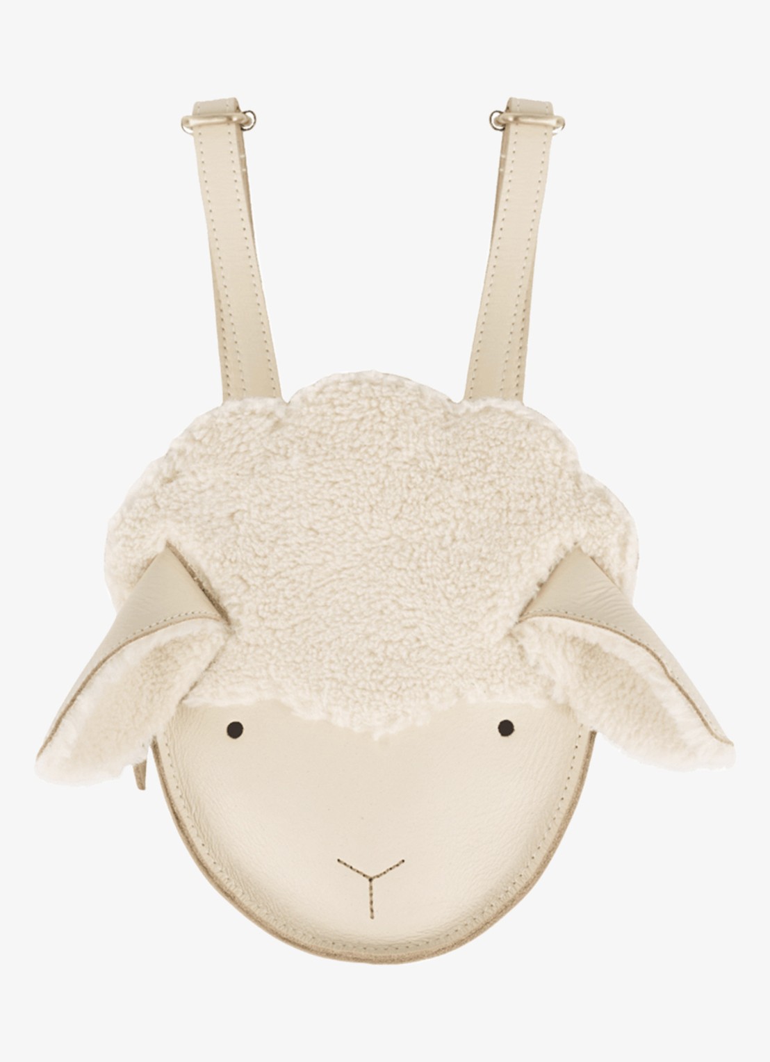 Donsje Amsterdam Kapi Exclusive Backpack | Lammy - voorkant 4 creme