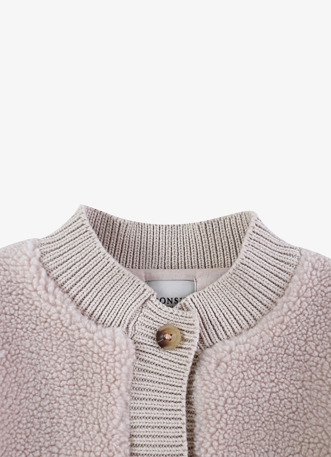 Donsje Amsterdam Karai vest van teddy - detail 4 roze