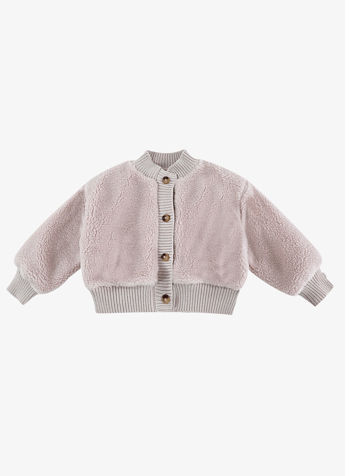 Donsje Amsterdam Karai vest van teddy - voorkant 2 roze