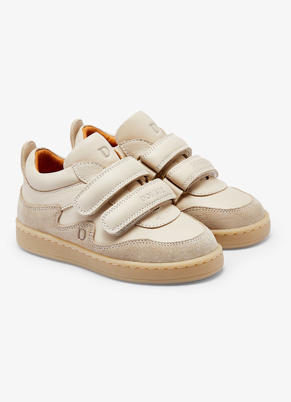 Donsje Amsterdam Kesio sneaker van leer - voorkant gebroken wit