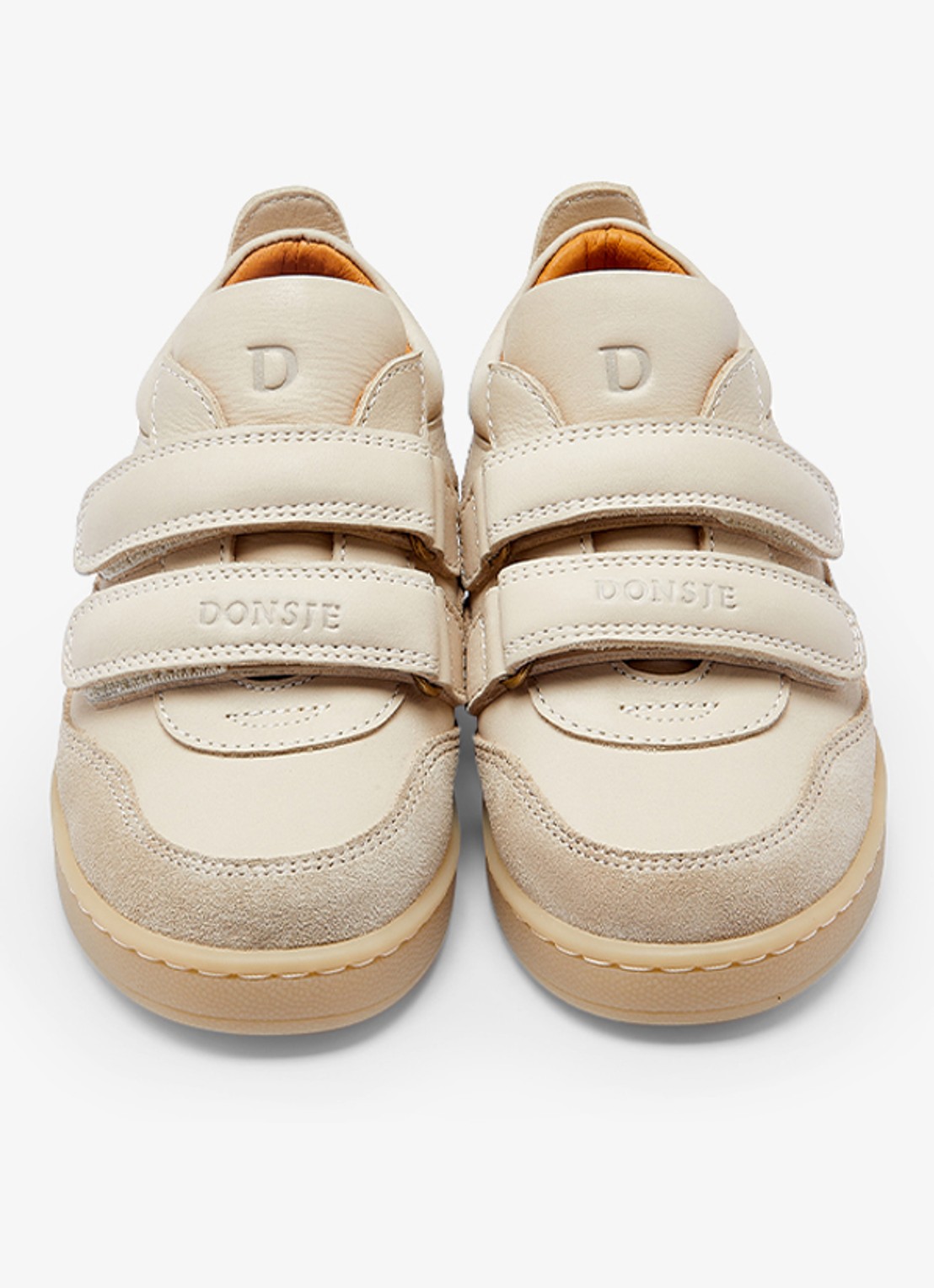 Donsje Amsterdam Kesio sneaker van leer - voorkant 2 gebroken wit