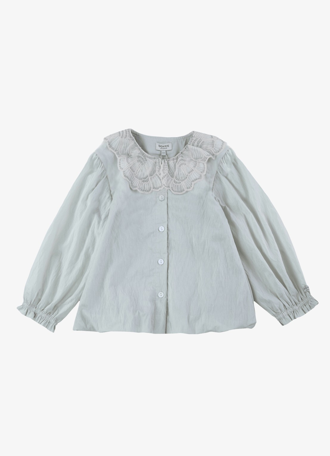 Donsje Amsterdam Kieke blouse met kraag - voorkant 4 grijs