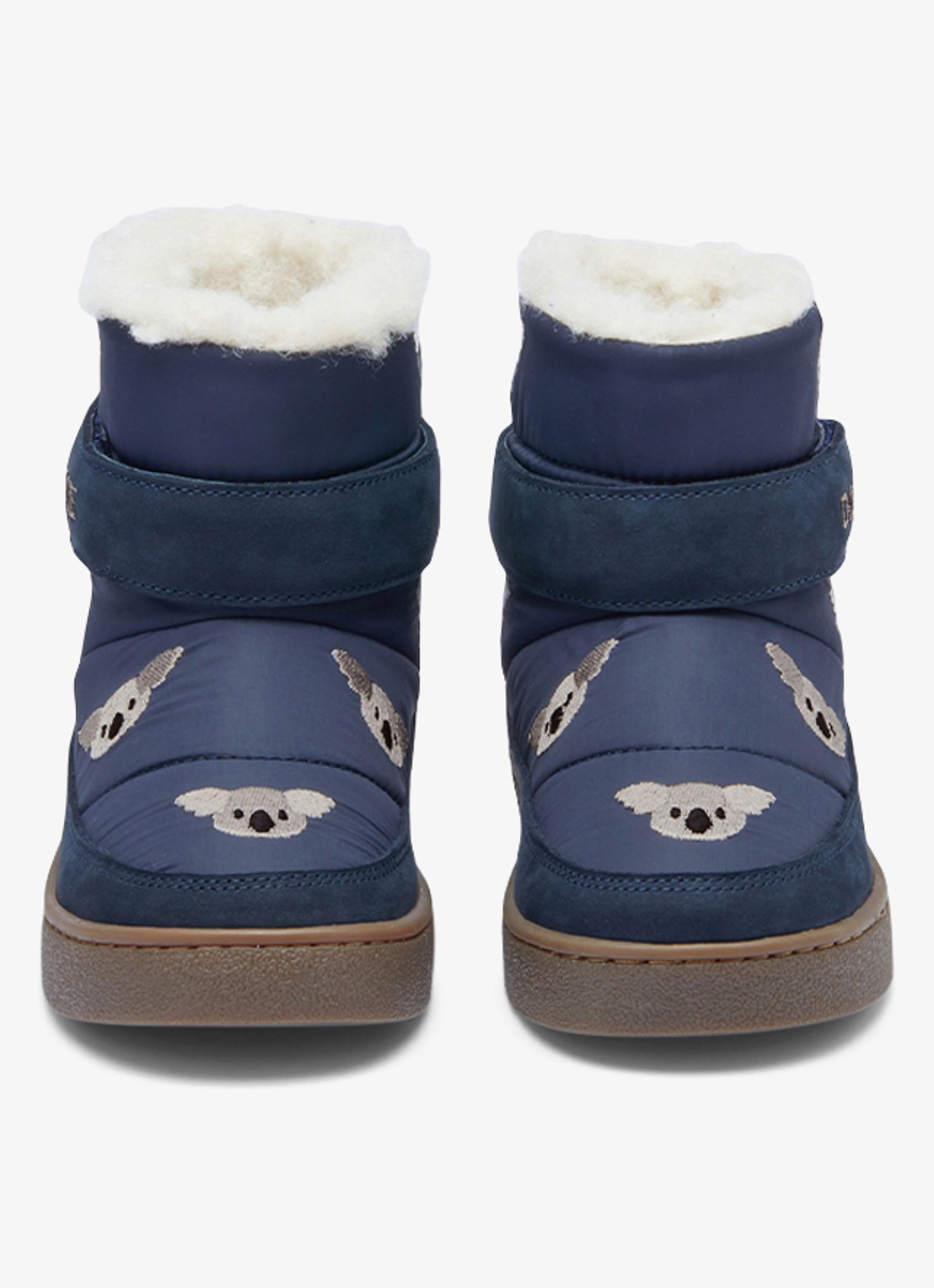 Donsje Amsterdam Kitto snowboot met borduring - detail donkerblauw