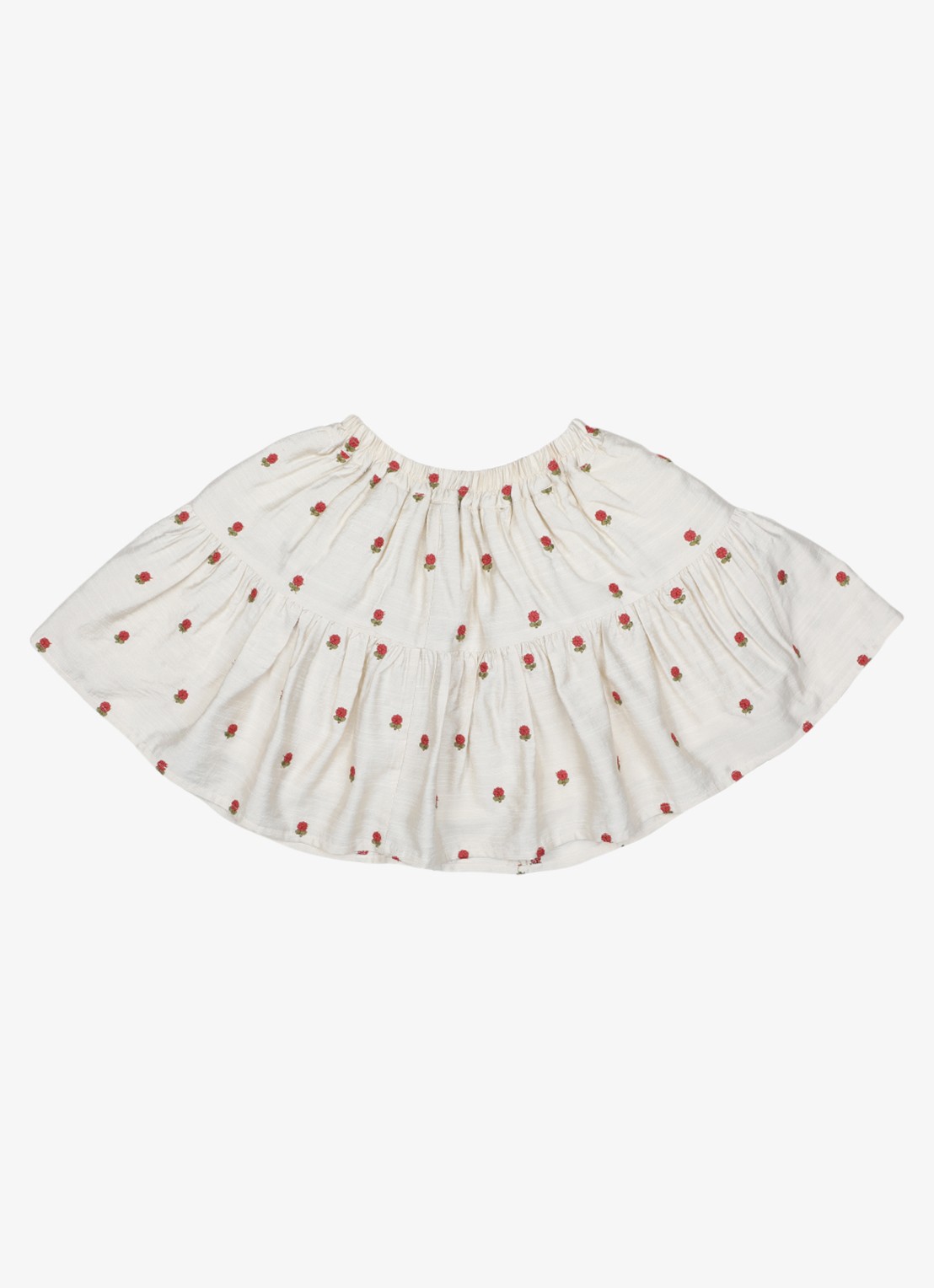 Donsje Amsterdam Lazie Red Roses rok met borduring - voorkant zand