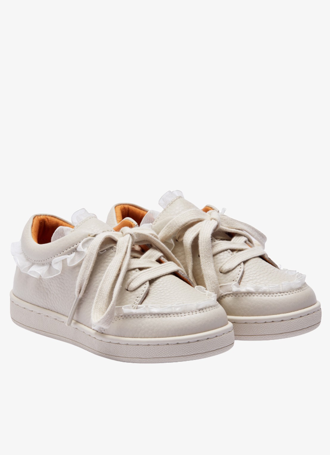 Donsje Amsterdam Lisel sneakers - voorkant 4 gebroken wit