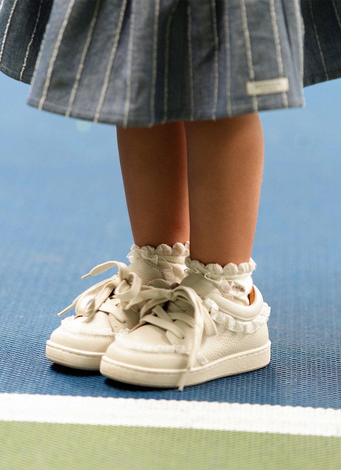 Donsje Amsterdam Lisel sneakers - voorkant 5 gebroken wit