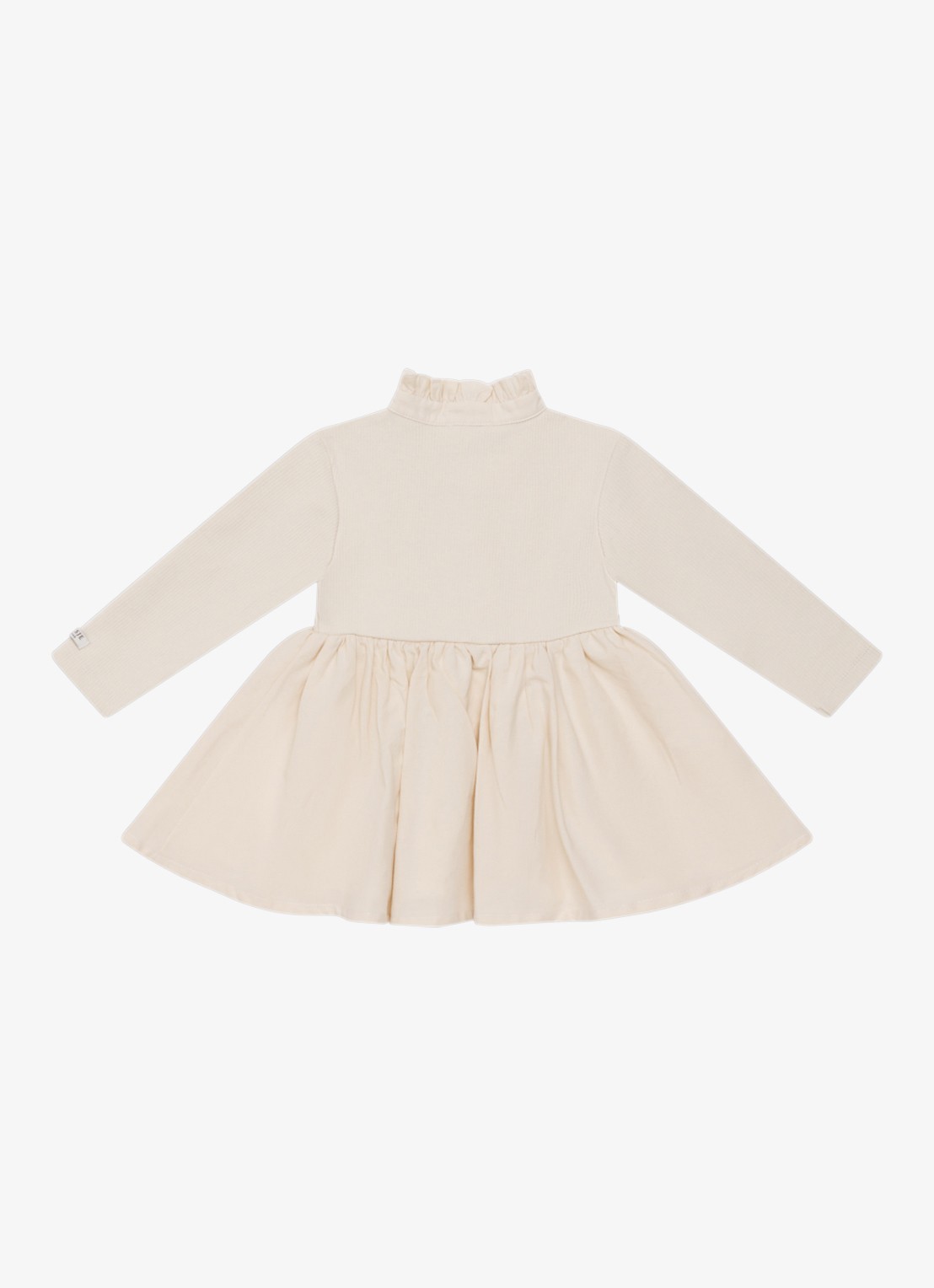 Donsje Amsterdam Louen tuniekjurk in katoenblend - achterkant beige