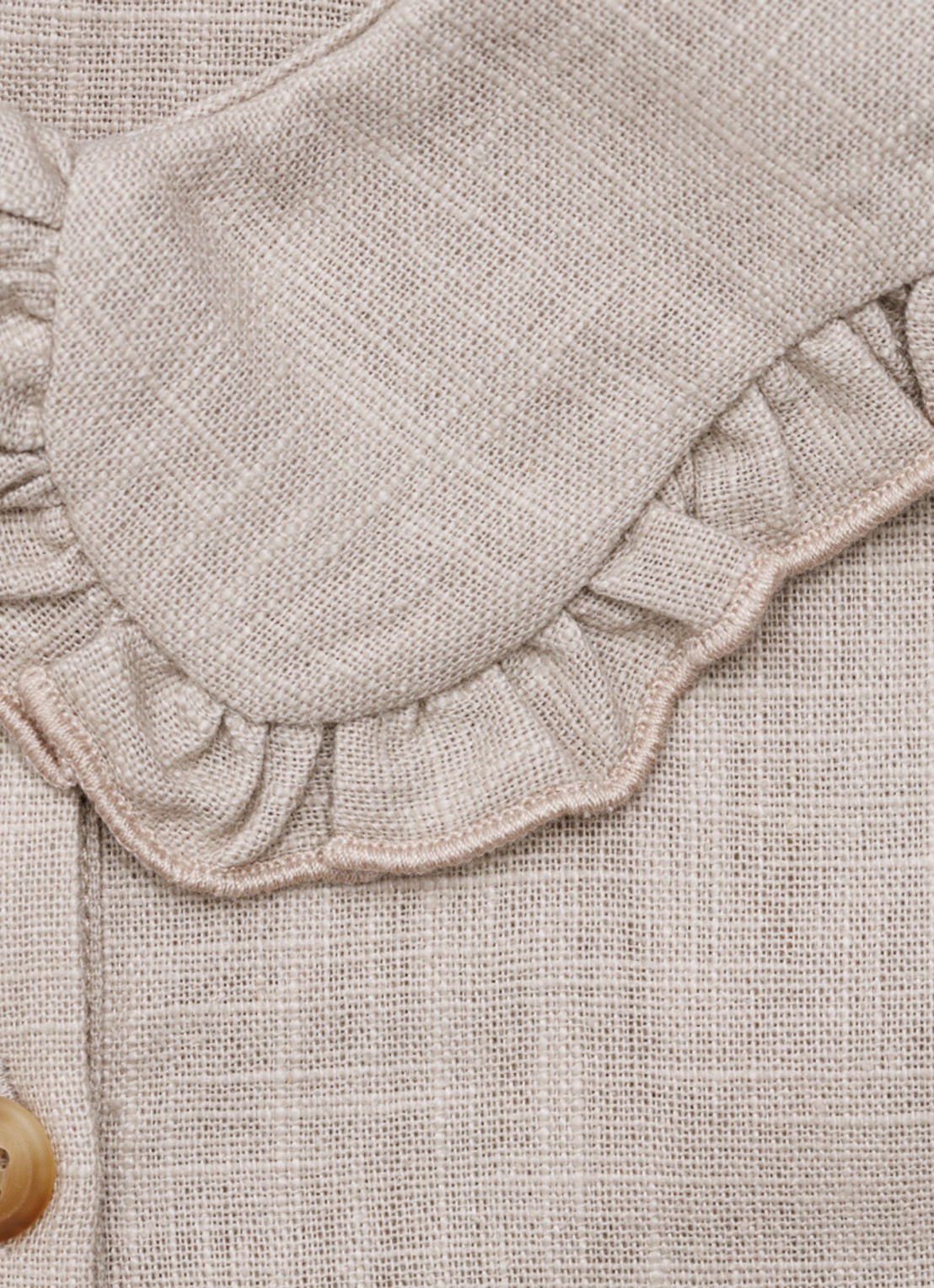Donsje Amsterdam Luikje blouse in linnenblend - detail 3 taupe