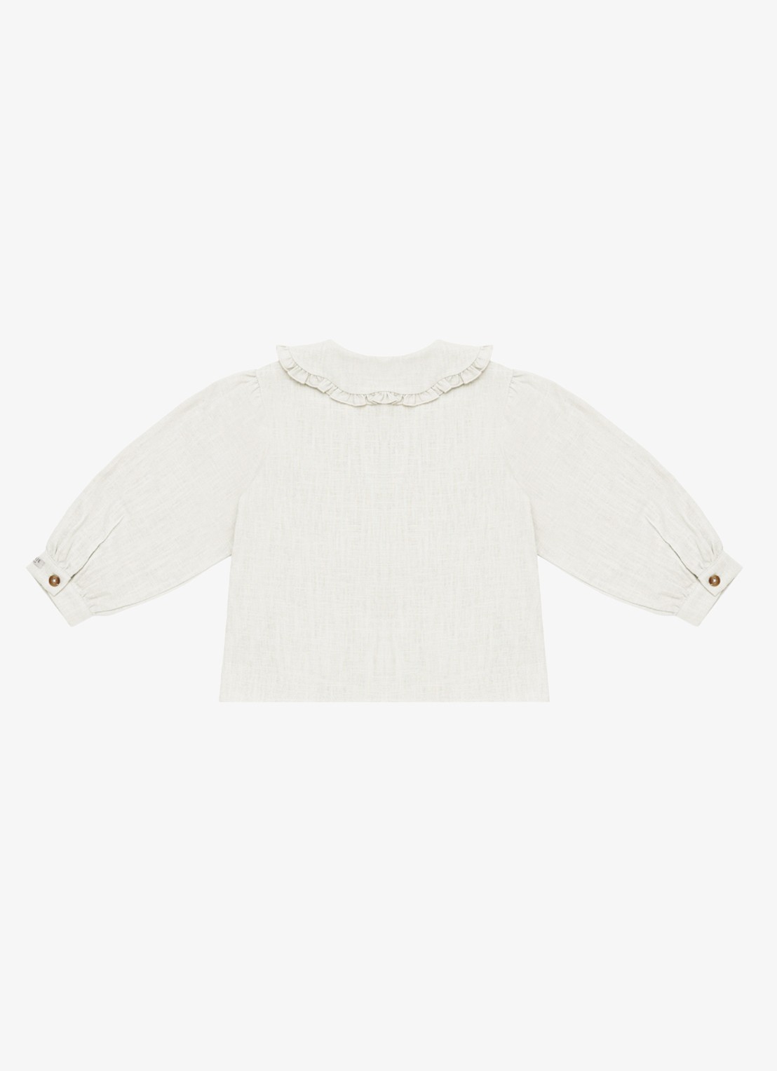 Donsje Amsterdam Luikje blouse van linnen - achterkant 3 gebroken wit