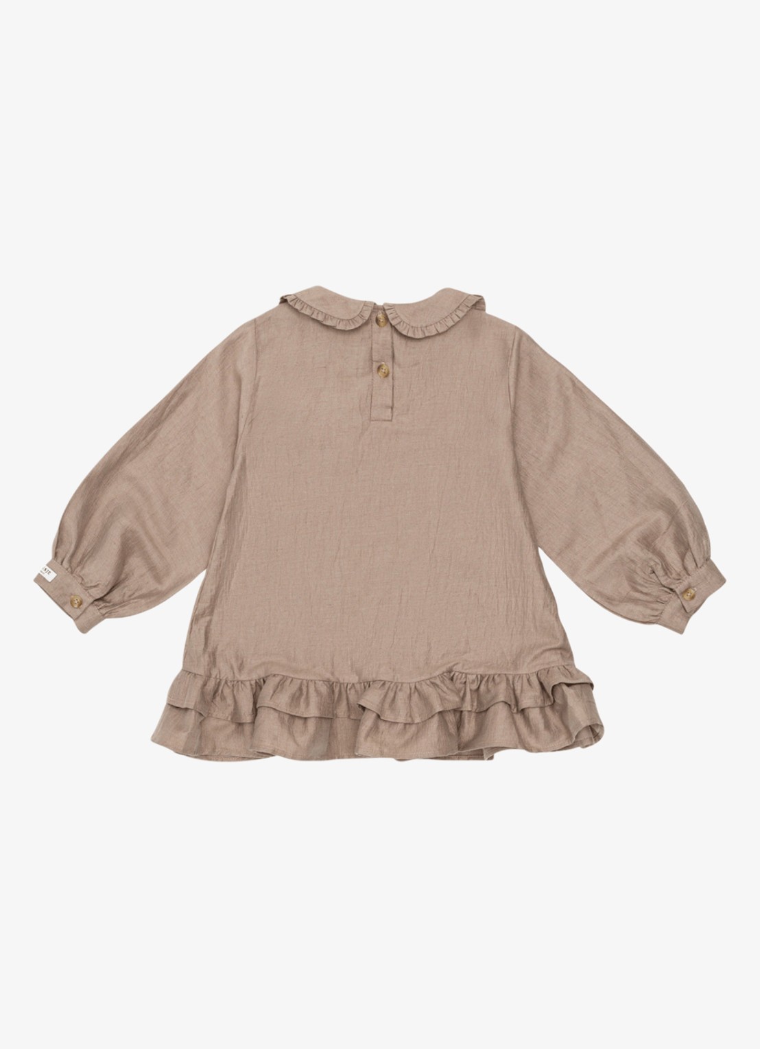 Donsje Amsterdam Luus Dress - achterkant 4 donkerbeige