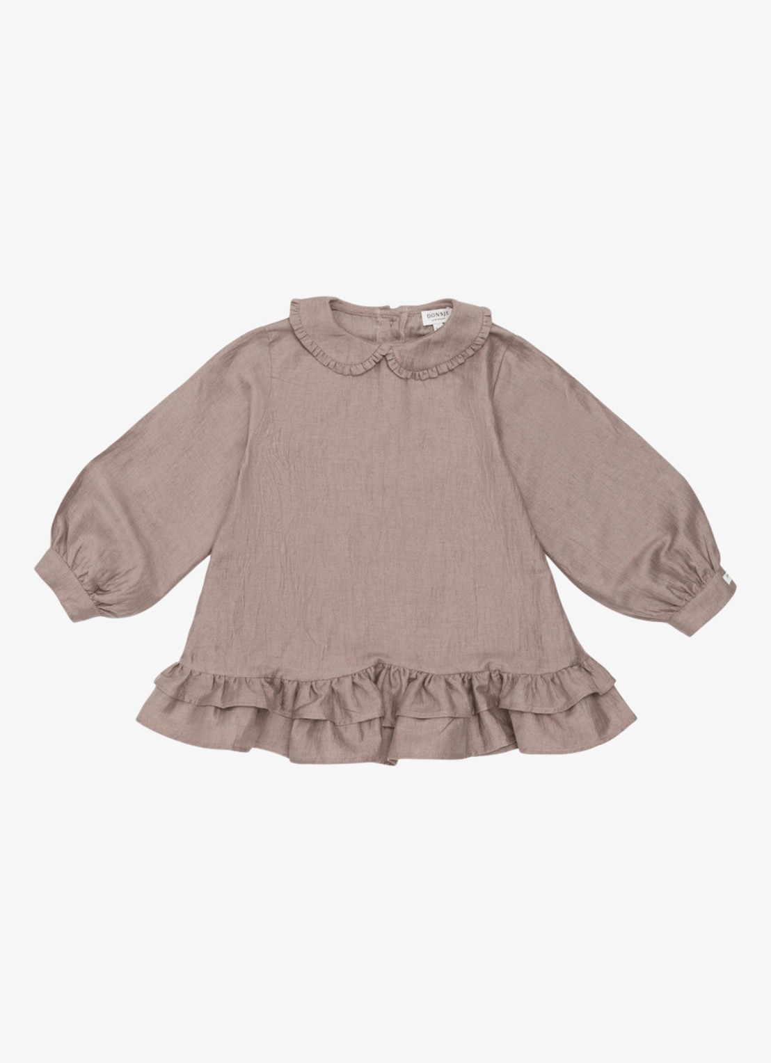 Donsje Amsterdam Luus Dress - voorkant donkerbeige