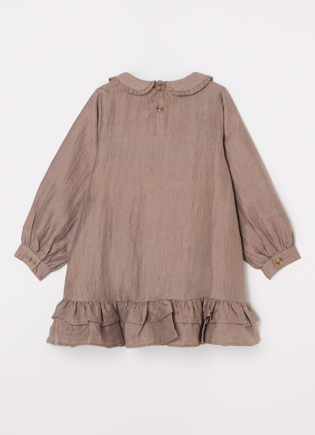 Donsje Amsterdam Luus Dress - achterkant 5 donkerbeige