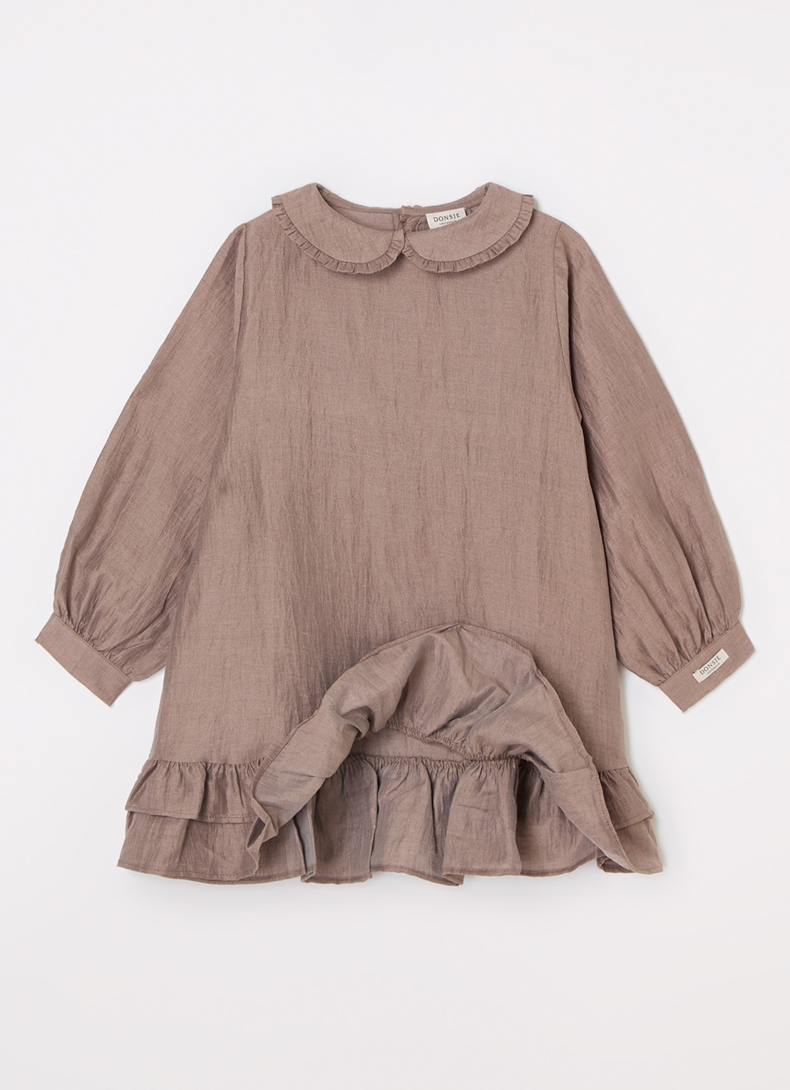Donsje Amsterdam Luus Dress - detail 7 donkerbeige